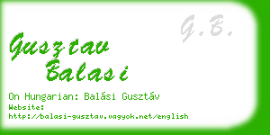 gusztav balasi business card