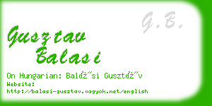 gusztav balasi business card